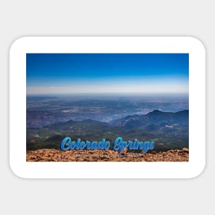 Colorado Springs from Pikes Peak Sticker